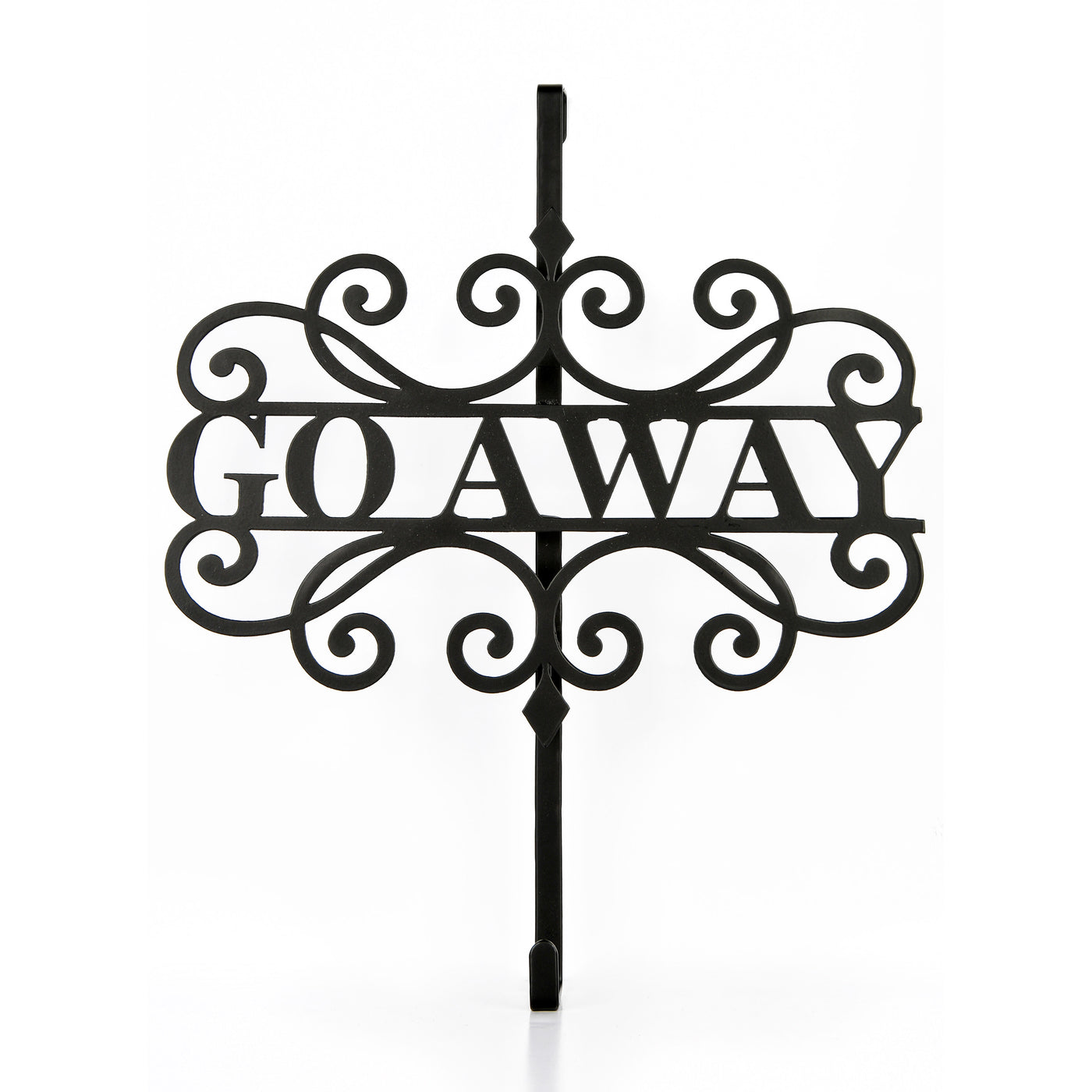 17 in. Halloween Go Away Metal Wreath Hanger - National Tree Company