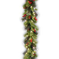 9 ft. Pre-Lit Crestwood Spruce Garland with Twinkly LED Lights - National Tree Company