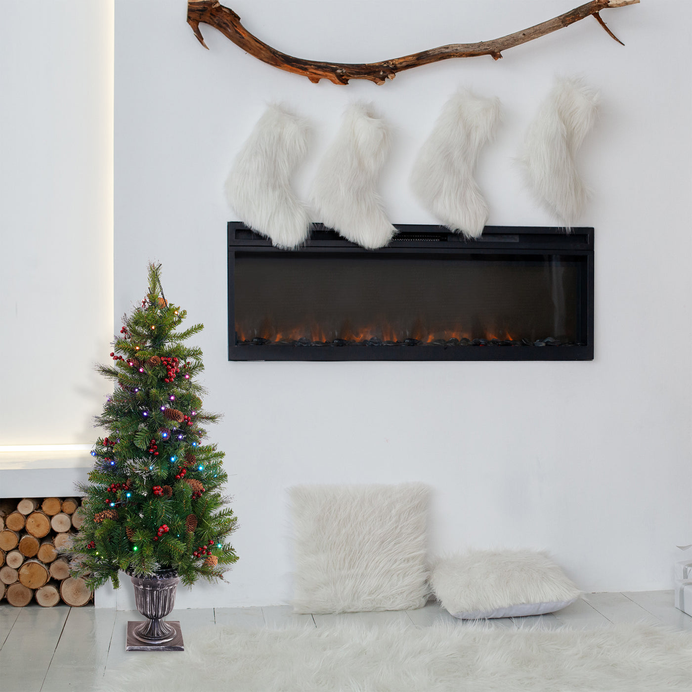 4 ft. Pre-Lit Crestwood Spruce Tree with Twinkly LED Lights, Plug-In - National Tree Company