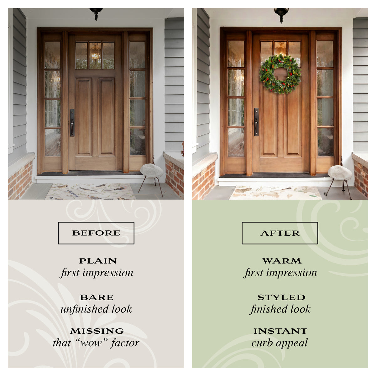 24 in. Pre-Lit Crestwood Spruce Wreath with Clear Lights, Plug-In - National Tree Company