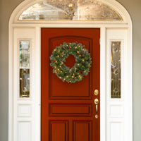 30 in. Pre-Lit Crestwood Spruce Wreath with Clear Lights - National Tree Company