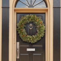 36 in. Pre-Lit Crestwood Spruce Wreath with Clear Lights - National Tree Company