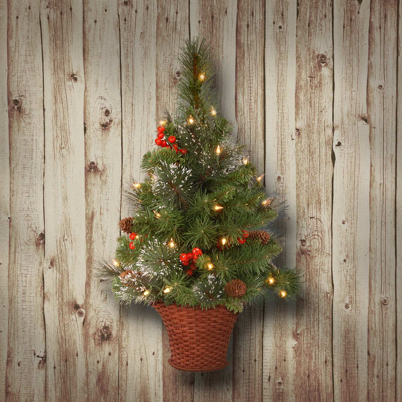 3 ft.Pre-Lit Crestwood Spruce Tree with Warm White LED Lights - National Tree Company