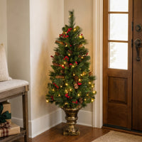 4 ft. Pre-Lit Crestwood Spruce Entrance Tree with Clear Lights, Plug-In - National Tree Company