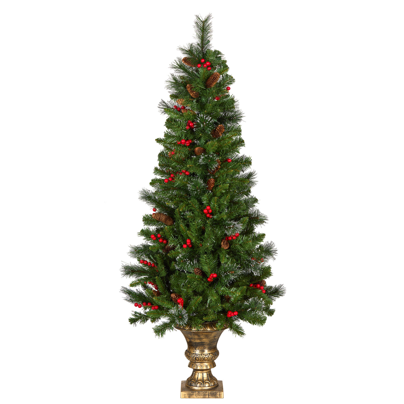 5 ft. Pre-Lit Crestwood Spruce Entrance Tree with Clear Lights - National Tree Company