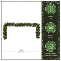 9 ft. Pre-Lit Crestwood Spruce Garland with Clear Lights, Plug-In - National Tree Company