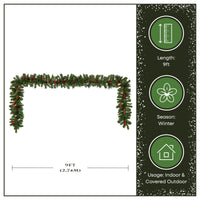 9 ft. Pre-Lit Crestwood Spruce Garland with Warm White LED Lights - National Tree Company