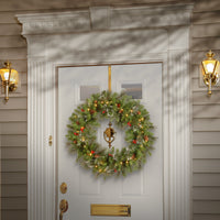 30 in. Pre-Lit Crestwood Spruce Wreath with LED Lights - National Tree Company