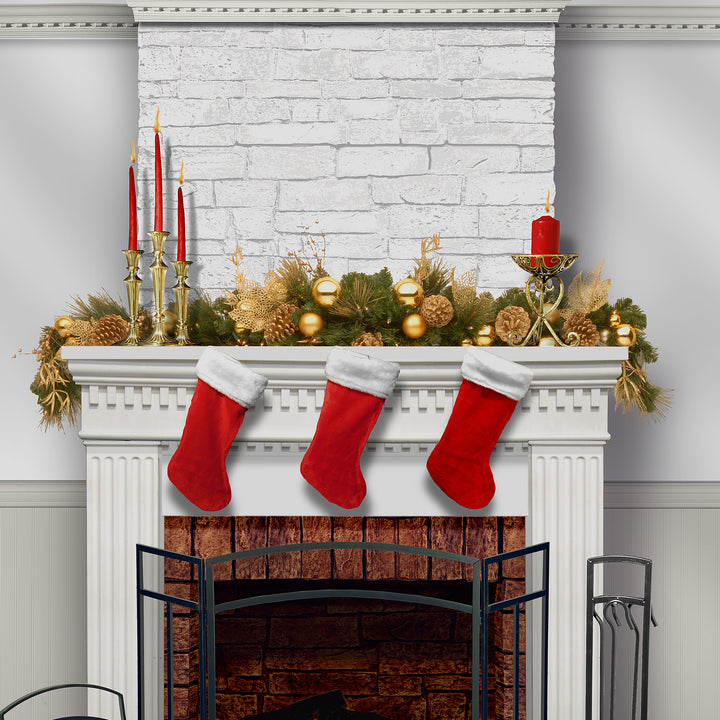 6 ft Decorative Collection Elegance Swag with Clear Lights