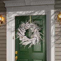 24 in. Pre-Lit Snowy Twig Wreath - National Tree Company