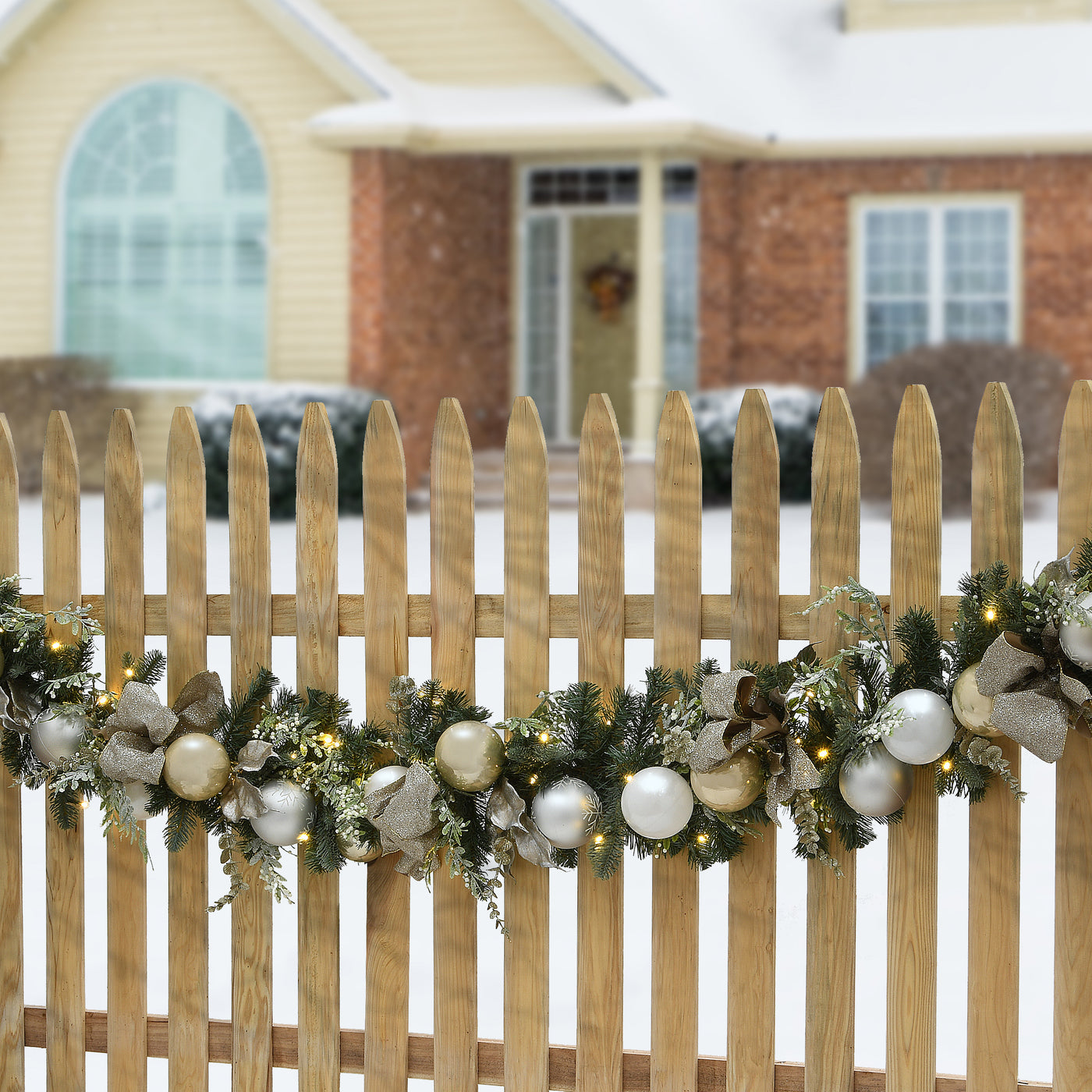 9 ft. Pre-Lit Yuletide Glam Garland with LED Lights - National Tree Company