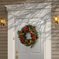 24 in. Pre-Lit Vienna Waltz Decorated Wreath with LED Lights - National Tree Company