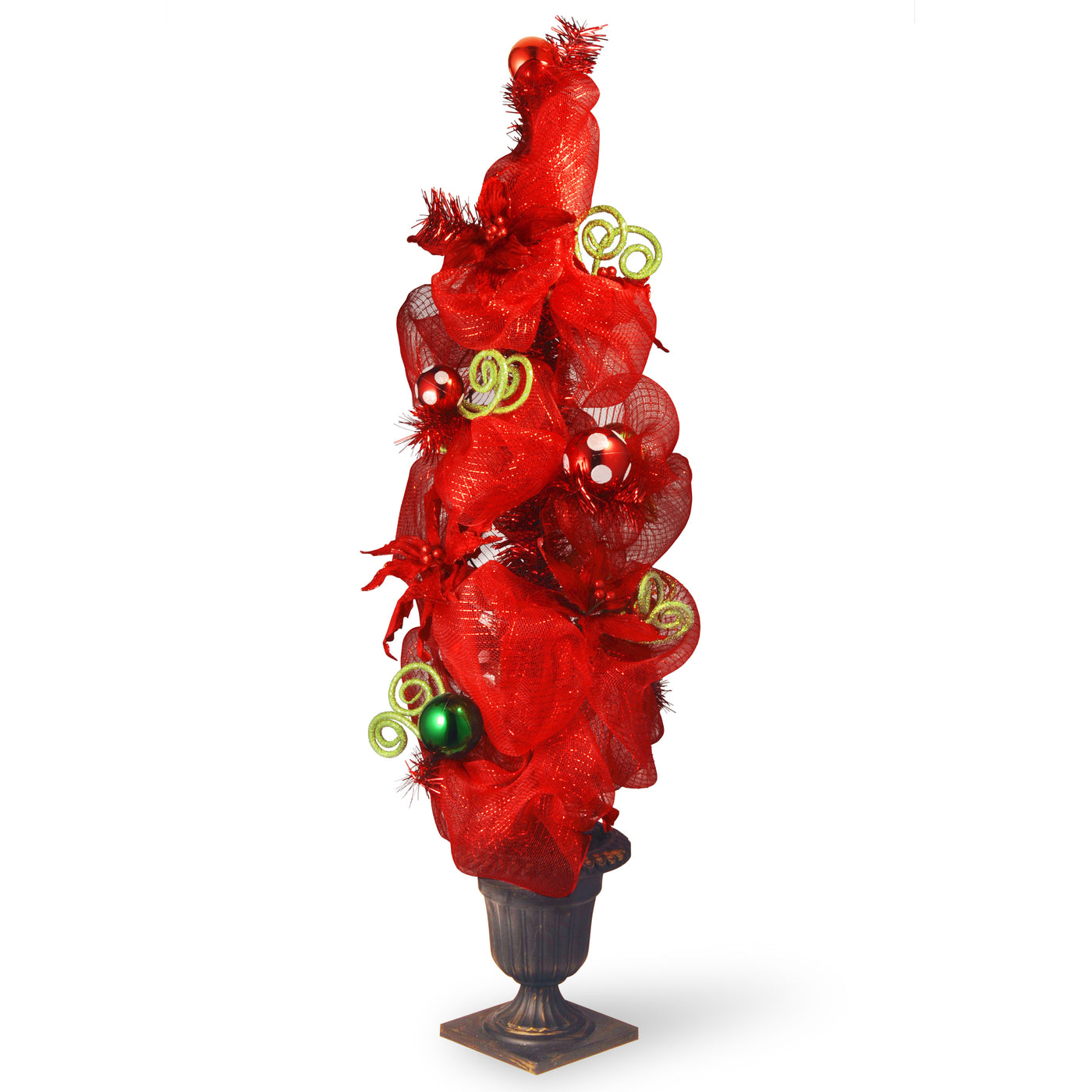 4 ft. Decorative Collection Red Ribbon Entrance Tree - National Tree Company