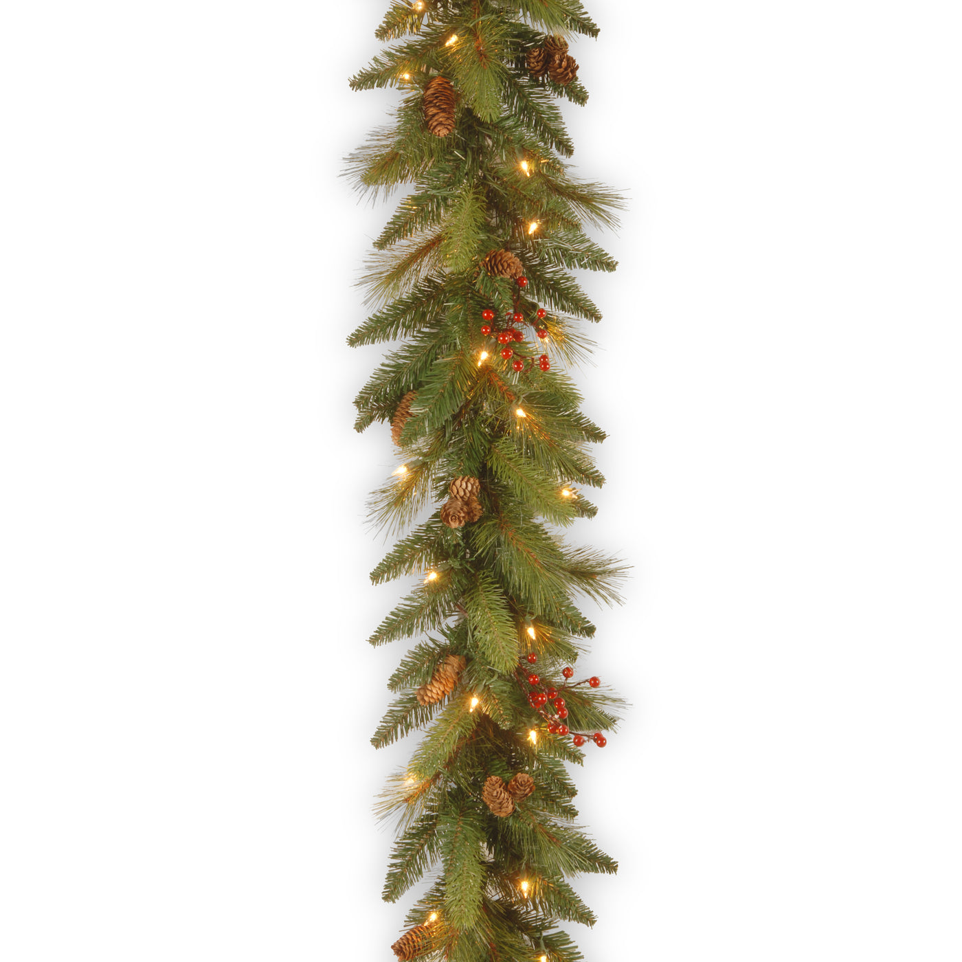 6 ft. Pre-Lit Long Needle Pine Cone Garland with Clear Lights - National Tree Company