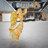 48 in. Champagne Sisal Angel with LED Lights - National Tree Company