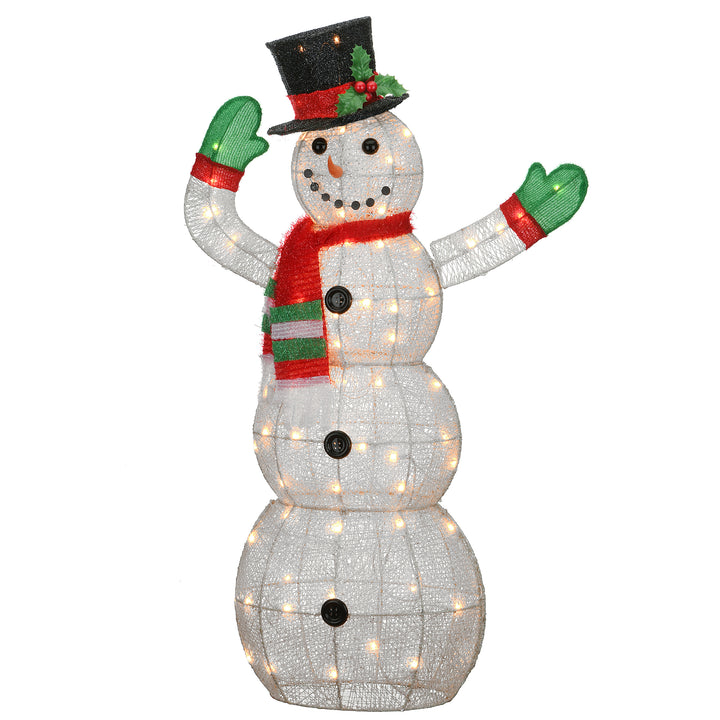 48 in. Snowman Decoration with Clear Lights