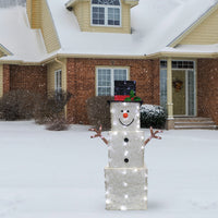 42" Snowman Decoration with Cool White LED Lights - National Tree Company