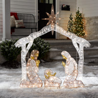 National Tree Company 55" Crystal Splendor Prelit Nativity Set - National Tree Company