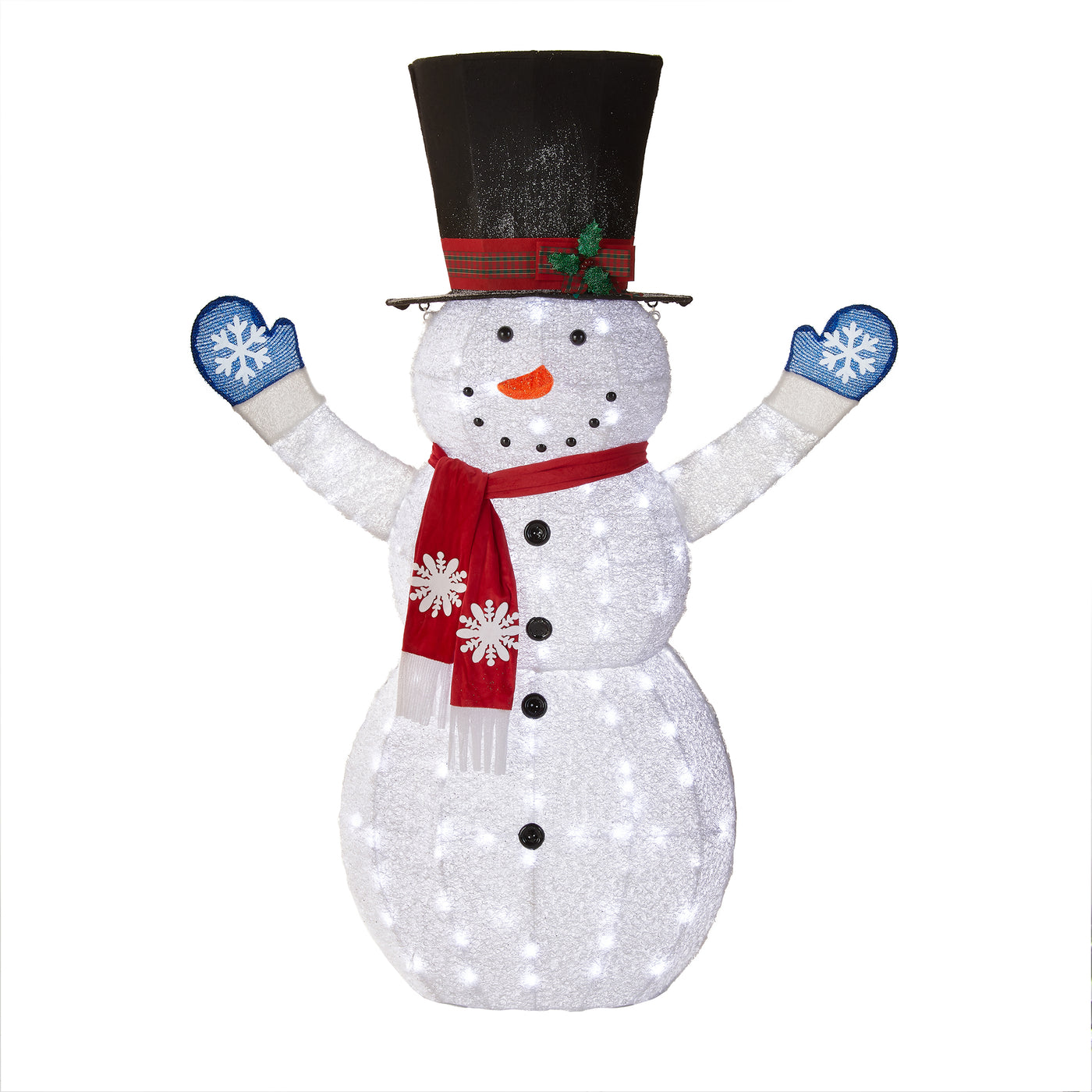 72" Snowman Decoration with White LED Lights - National Tree Company