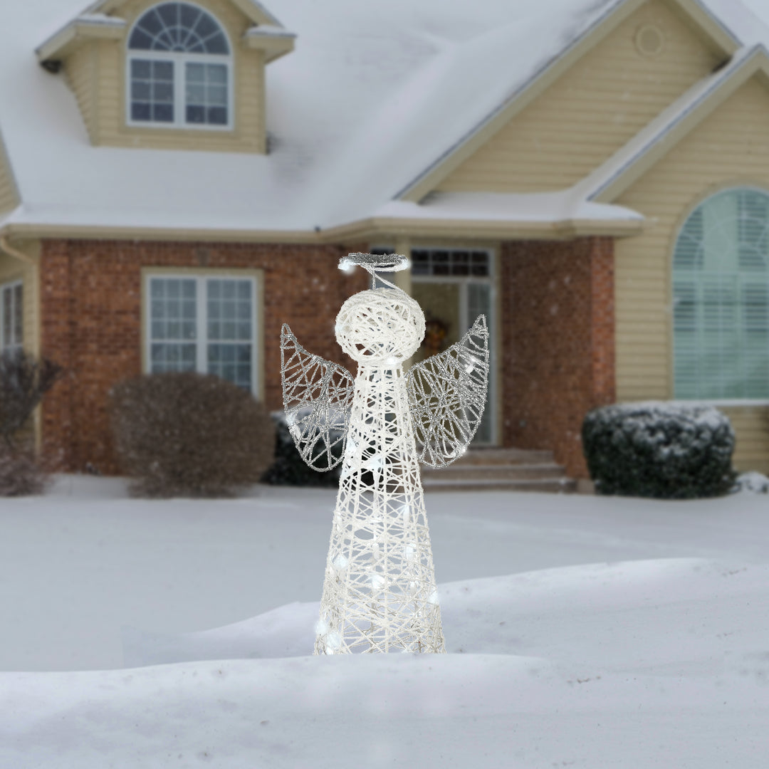 24" Angel Cone Tree with LED Lights