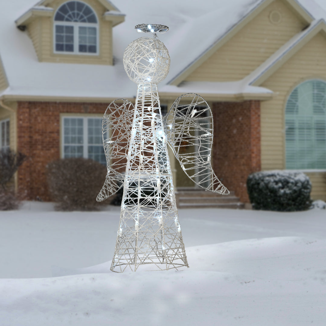 36" Angel Cone Tree with LED Lights