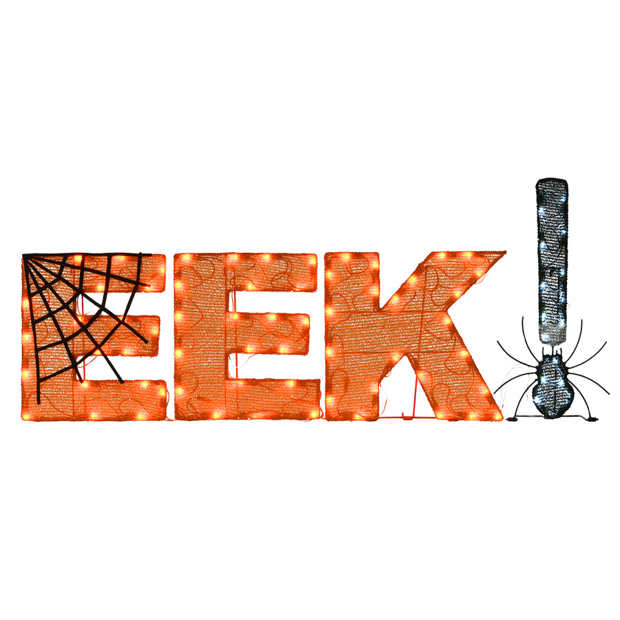 Halloween Pre-Lit EEK! Outdoor Sign, LED Lights, 50 Inches - National Tree Company