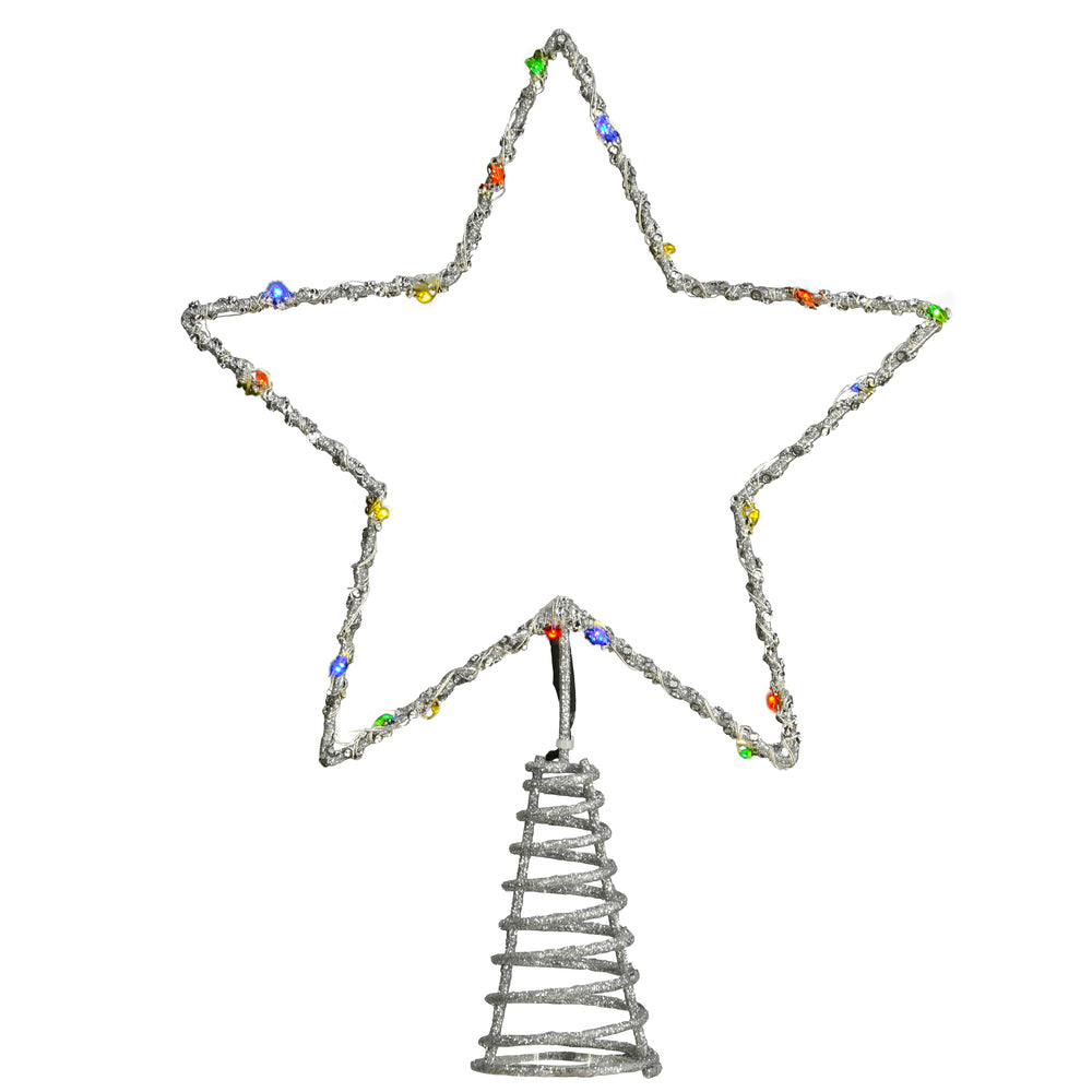 13.5 in. Open Star Tree Top for Artificial Trees with Dual Color Light ...