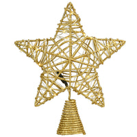 9 in. Gold Star Tree Top for Artificial Trees with Dual Color Lights - National Tree Company