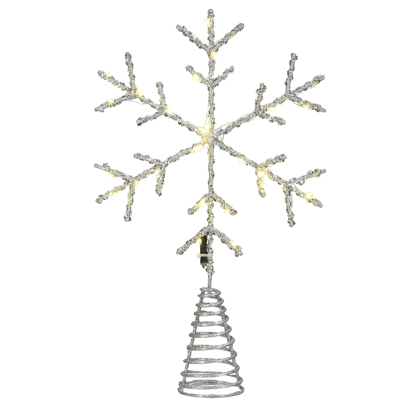 14.5 in. Snowflake Tree Top for Artificial Trees with Dual Color Lights - National Tree Company