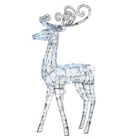 48 in. Ice Crystal Bead Standing Deer with LED Lights - National Tree Company