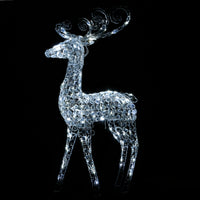 48 in. Ice Crystal Bead Standing Deer with LED Lights - National Tree Company
