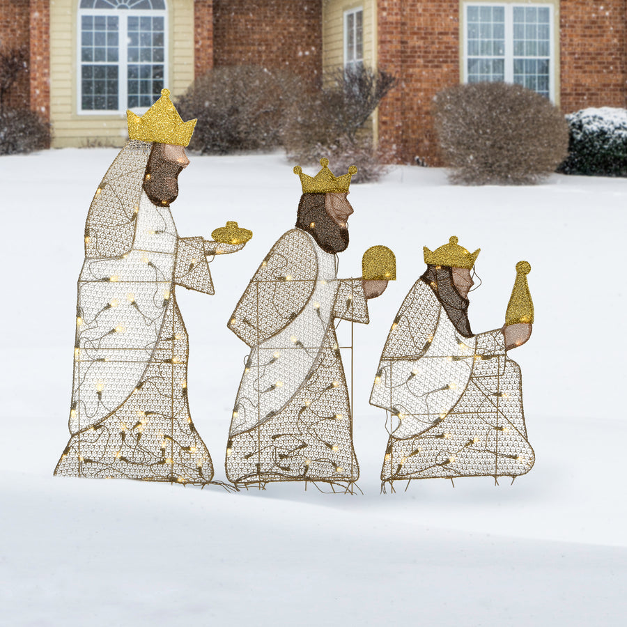 42 in. Three Wisemen with LED Lights