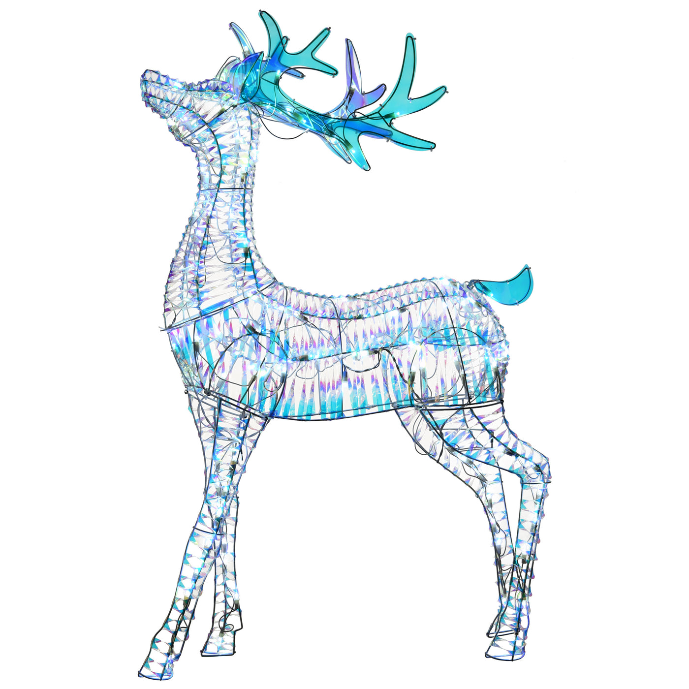 48 in. Pre Lit Iridescent Reindeer Decoration with Cool White LED Lights - National Tree Company