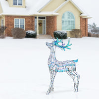 48 in. Pre Lit Iridescent Reindeer Decoration with Cool White LED Lights - National Tree Company