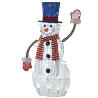 30 in. Pre-Lit Fabric Snowman - National Tree Company