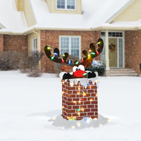 47" Pre-Lit Reindeer Stuck in Chimney Decoration - National Tree Company