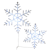 24 in. Pre Lit Hexagonal Snowflake Decoration, Cool White LED Lights - National Tree Company