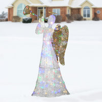 60 in. Trumpeting White Angel with Multicolor LED Lights - National Tree Company