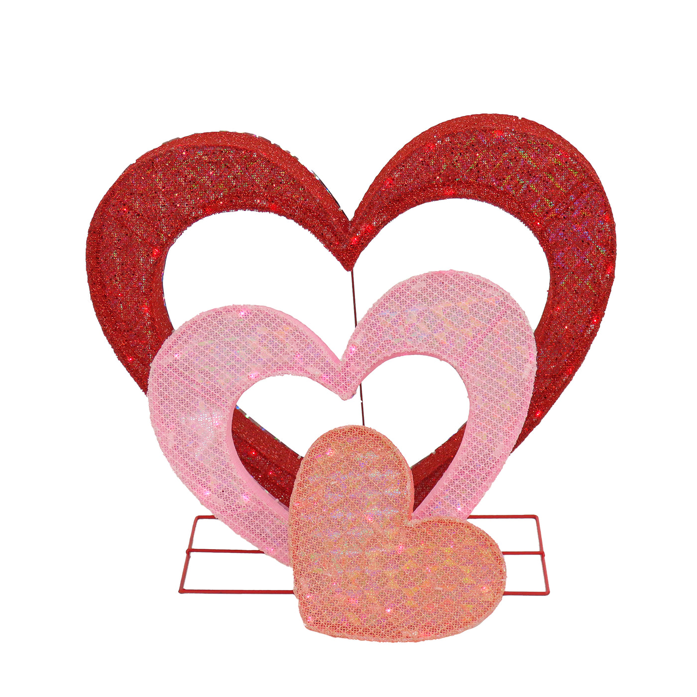 28 in. Valentine's Glitter Mesh Heart Decoration - National Tree Company