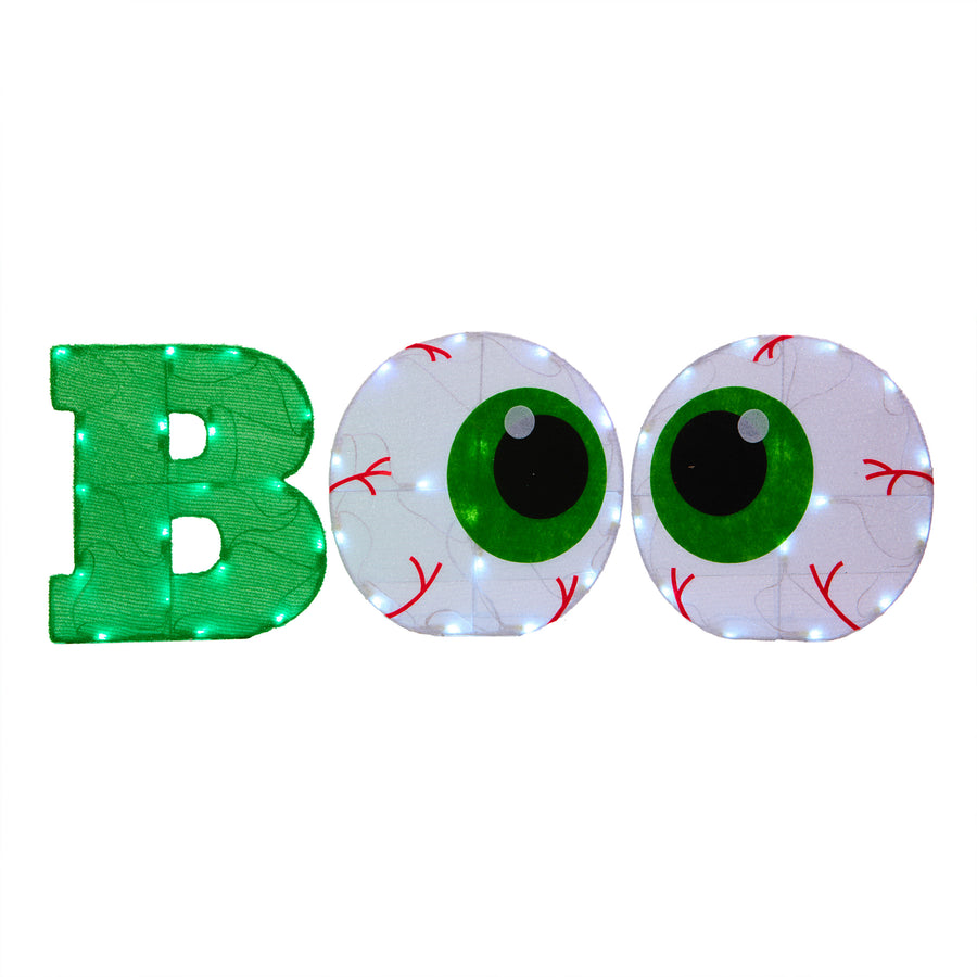 14 in. Pre-Lit BOO Sign with LED Lights - National Tree Company