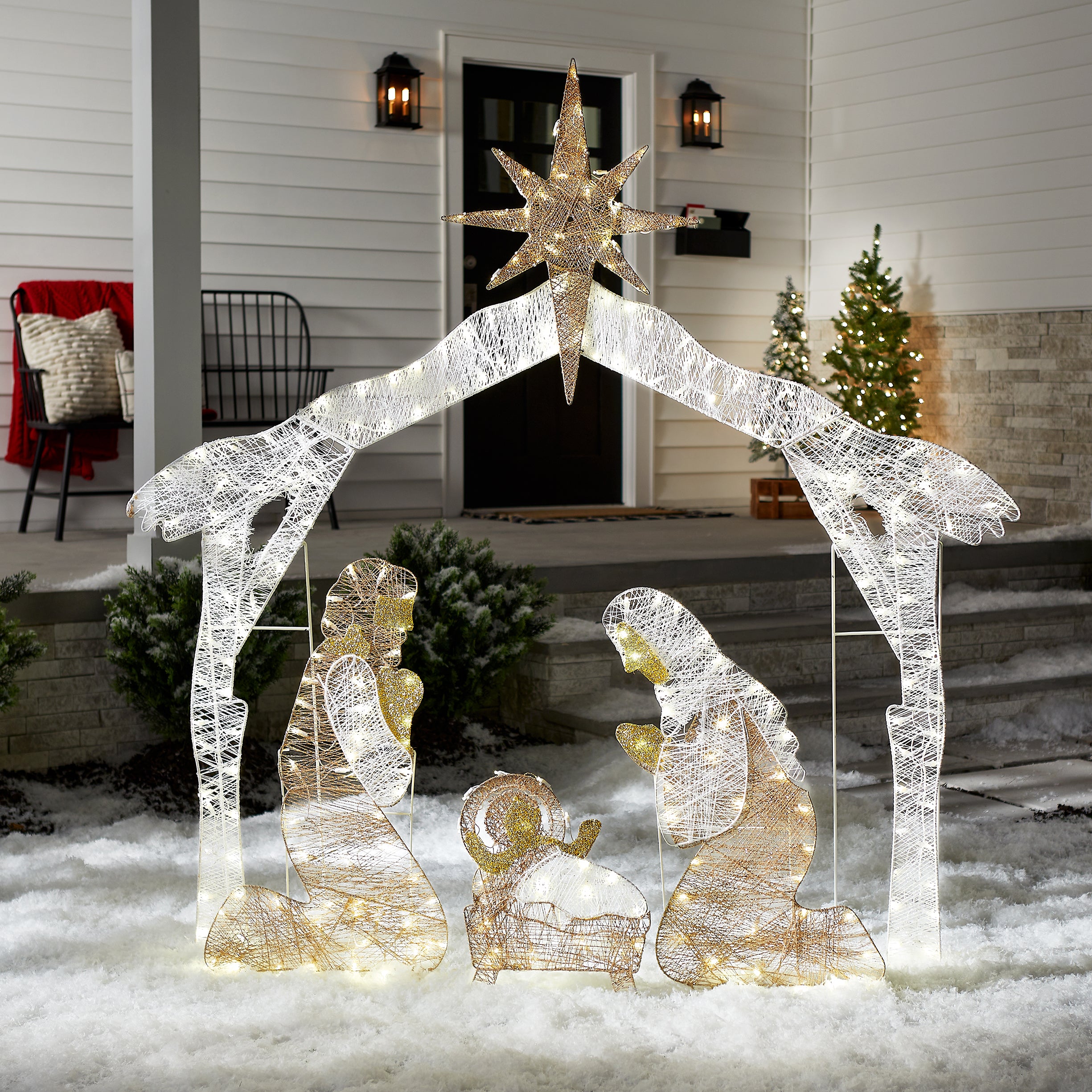 72in. Nativity Scene with White LED Lights National Tree Company