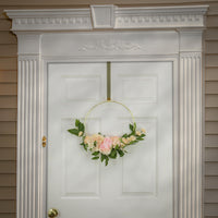 18" Spring Peony and Rose Hoop Wreath - National Tree Company