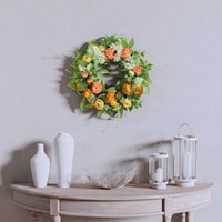 24 in. Spring Wreath with Lemons, Hydrangeas, Ranunculus and Buttercups - National Tree Company