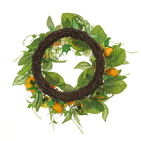 24 in.Spring Wreath with Ranunculus, Hydrangea and Lemon - National Tree Company