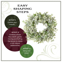 14 in. Spring Table Wreath with Eucalyptus Leaf Stems and Woven Branch Base - National Tree Company