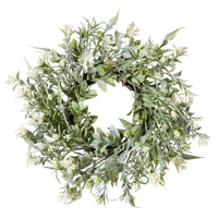 14 in.  Spring Table Wreath with Leafy Stems and Petite Flowers - National Tree Company
