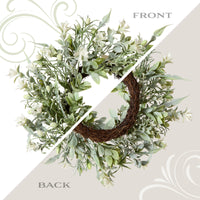 14 in.  Spring Table Wreath with Leafy Stems and Petite Flowers - National Tree Company