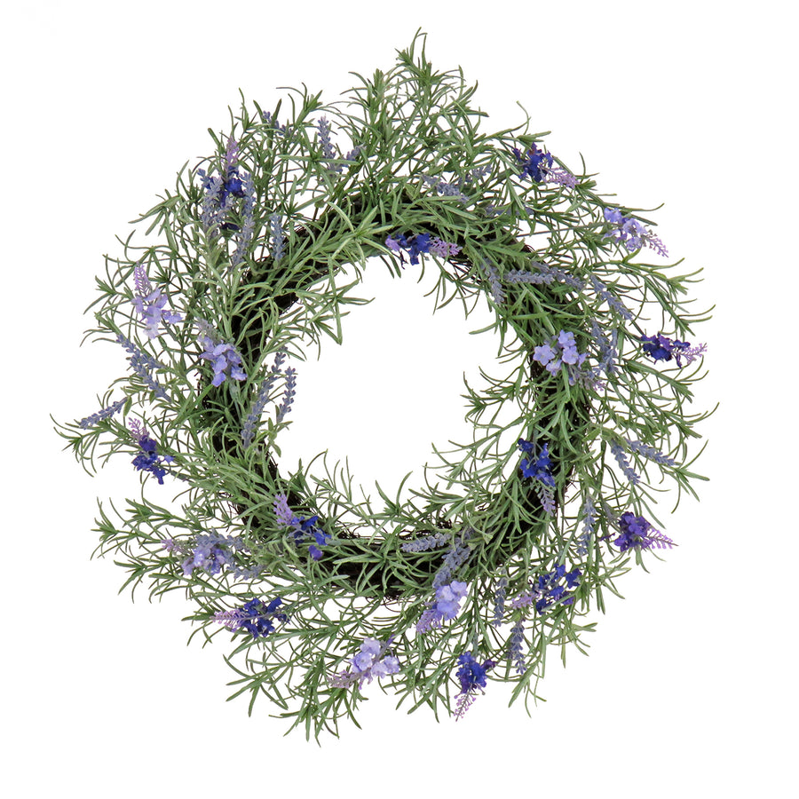 19 in. Spring Wreath with Lavender and Rosemary - National Tree Company