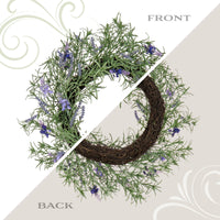 19 in. Spring Wreath with Lavender and Rosemary - National Tree Company