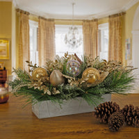 11 in. HGTV Home Collection Champagne Wishes Arrangement - National Tree Company